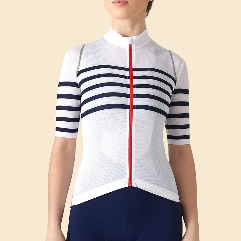 Maglia donna Cafe du Cycliste Mona - Bianco