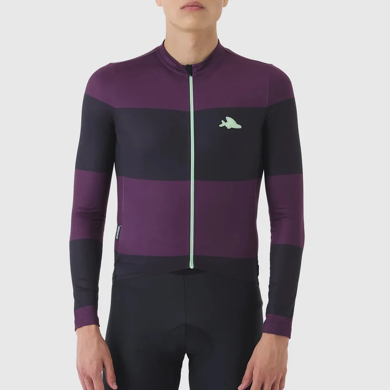 Maglia maniche lunghe Cafe du Cycliste Constance - Viola