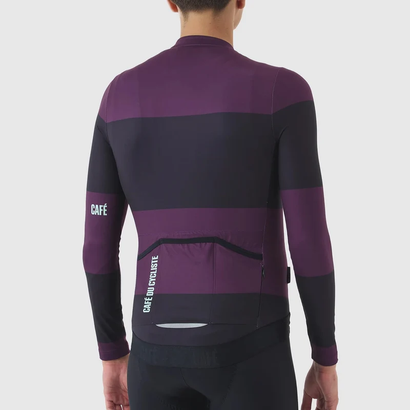 Maglia maniche lunghe Cafe du Cycliste Constance - Viola
