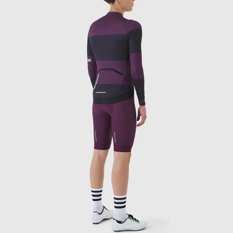 Maglia maniche lunghe Cafe du Cycliste Constance - Viola