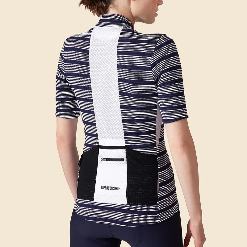Maglia donna Cafe du Cycliste Francine - Blu