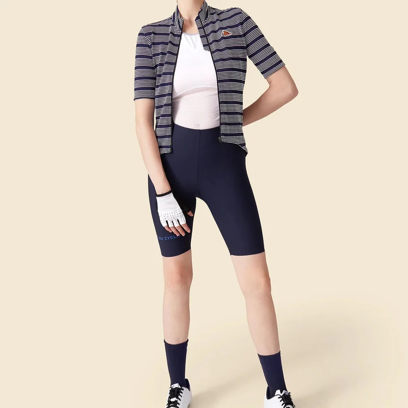 Maglia donna Cafe du Cycliste Francine - Blu