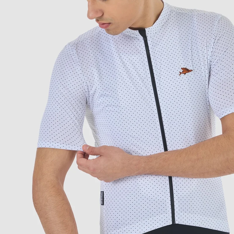 Maglia Cafe du Cycliste Fleurette - Bianco