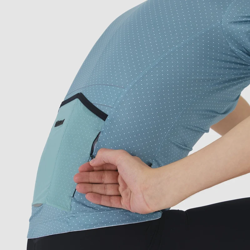 Maglia Cafe du Cycliste Fleurette - Azzurro