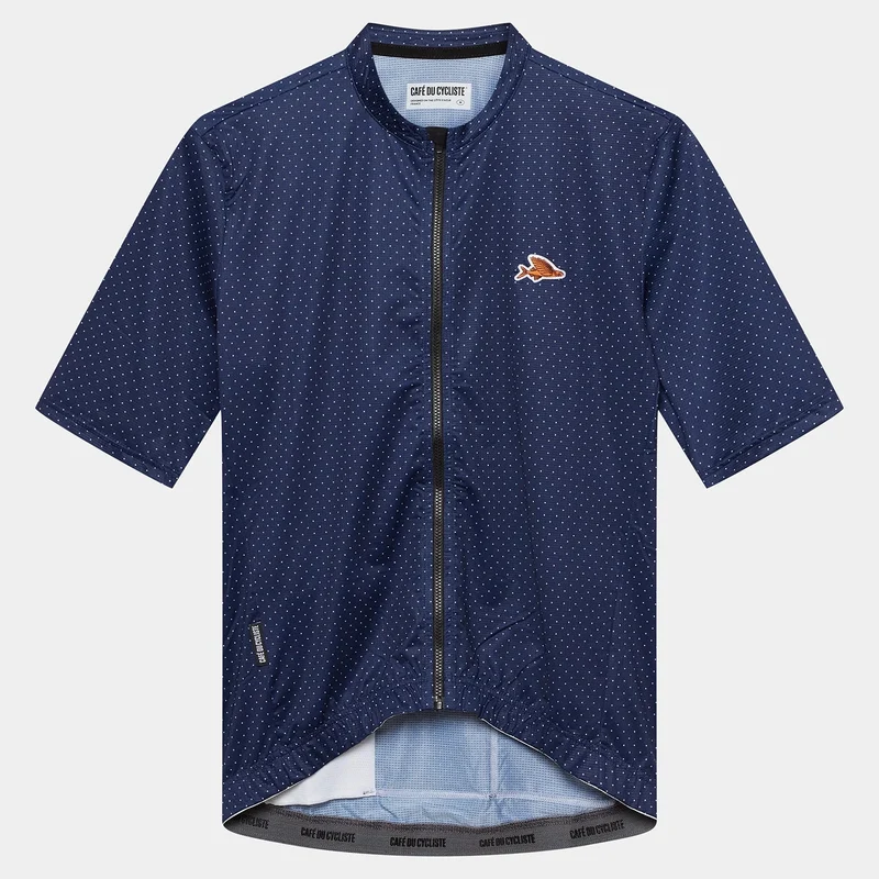 Maglia Cafe du Cycliste Fleurette - Blu scuro