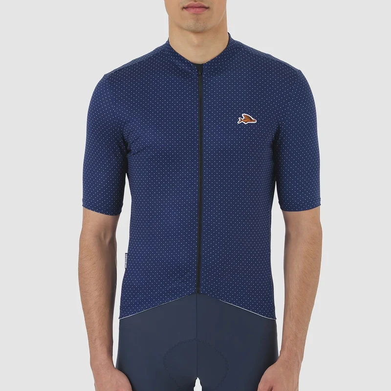 Maglia Cafe du Cycliste Fleurette - Blu scuro