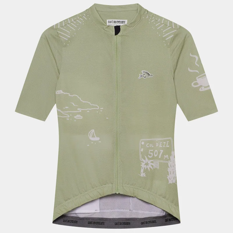Maglia donna Cafe du Cycliste Eze - Verde
