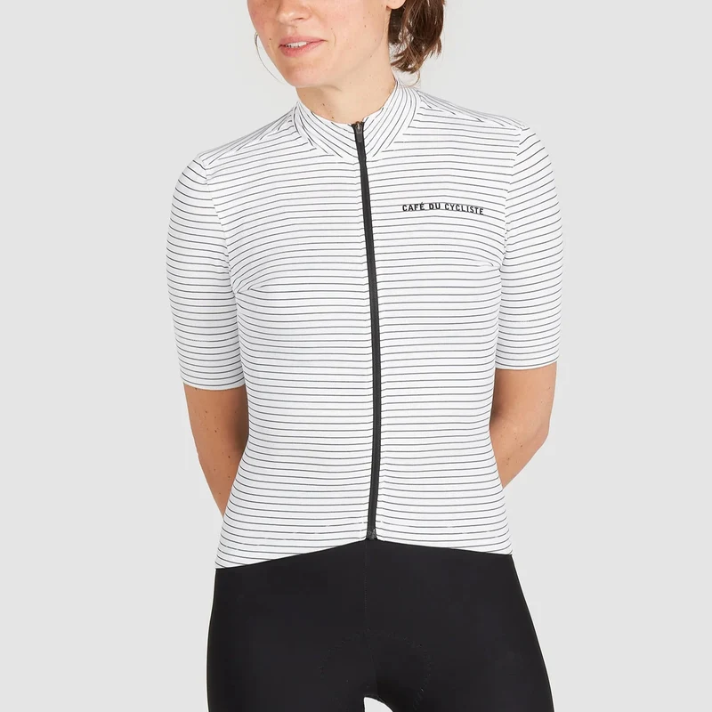 Maglia donna Cafe du Cycliste Francine - Bianco