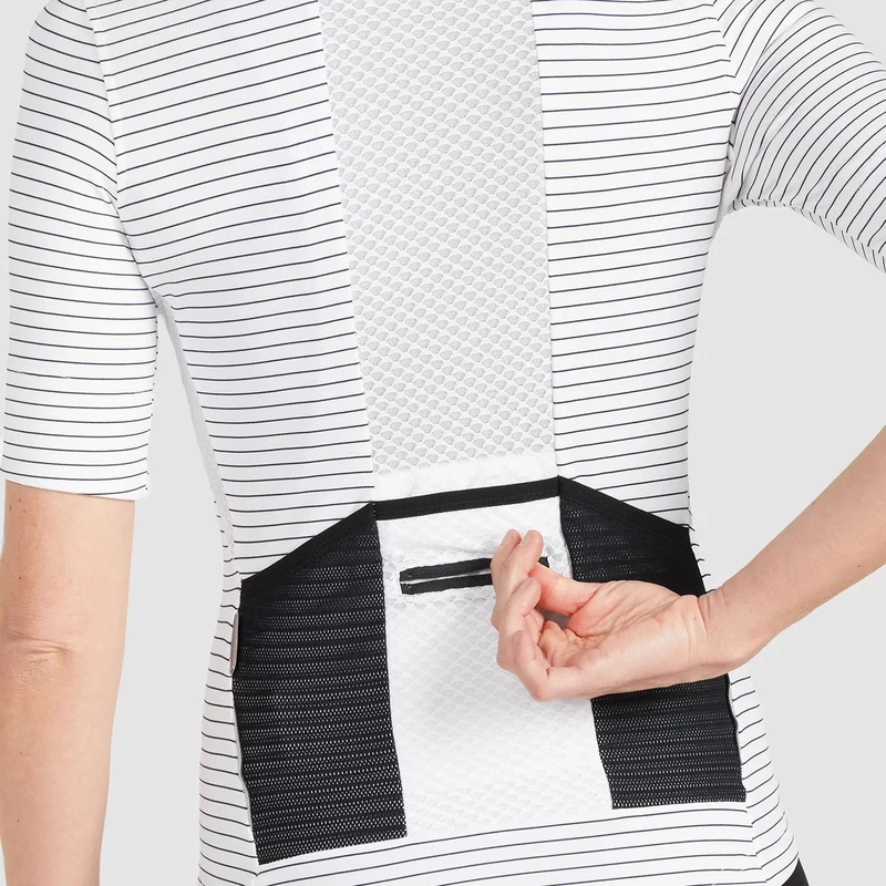 Maglia donna Cafe du Cycliste Francine - Bianco