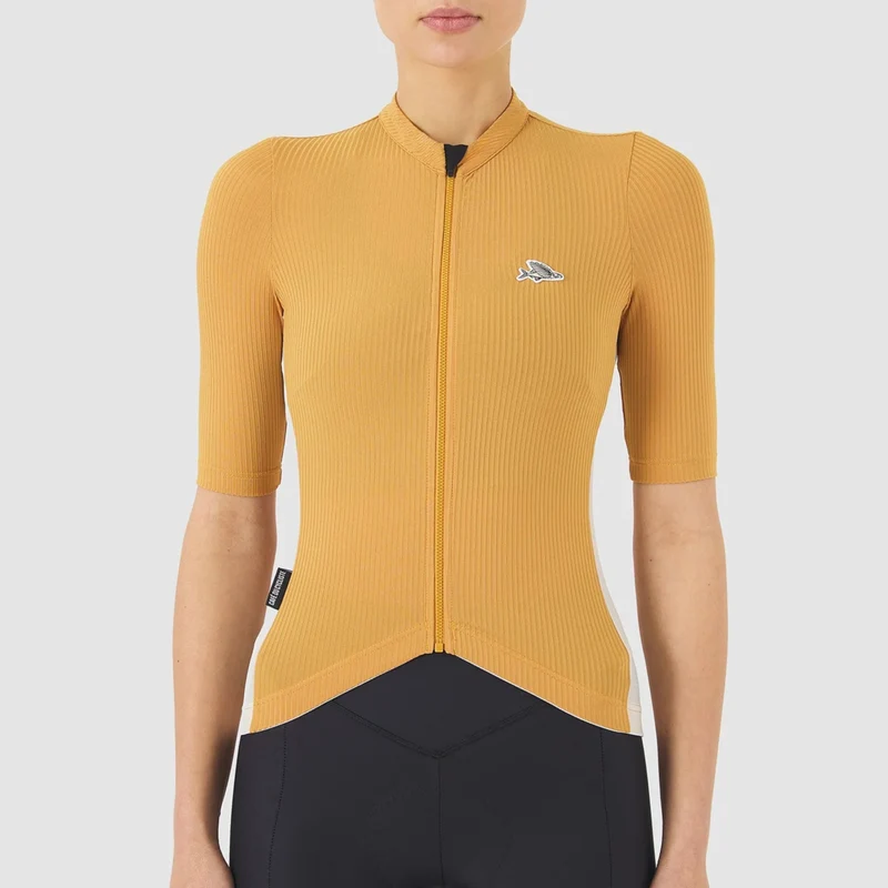 Maglia donna Cafe du Cycliste Romy - Giallo