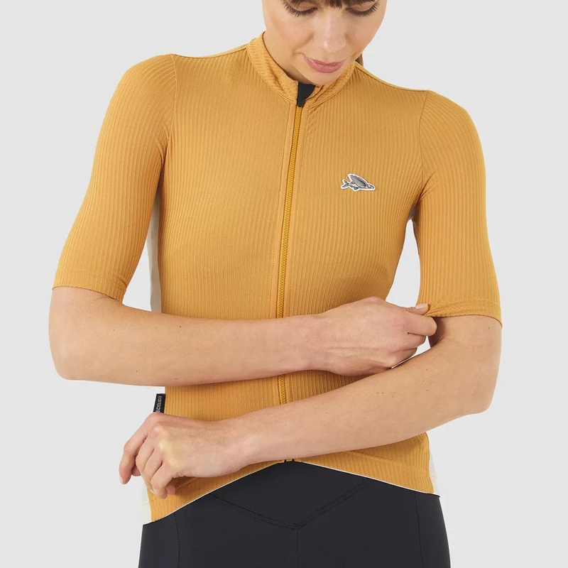 Maglia donna Cafe du Cycliste Romy - Giallo