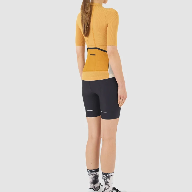 Maglia donna Cafe du Cycliste Romy - Giallo