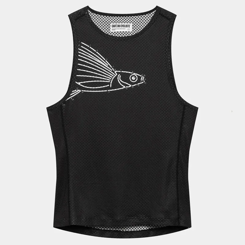 Maglia intima senza maniche donna Cafe du Cycliste Liliane - Nero