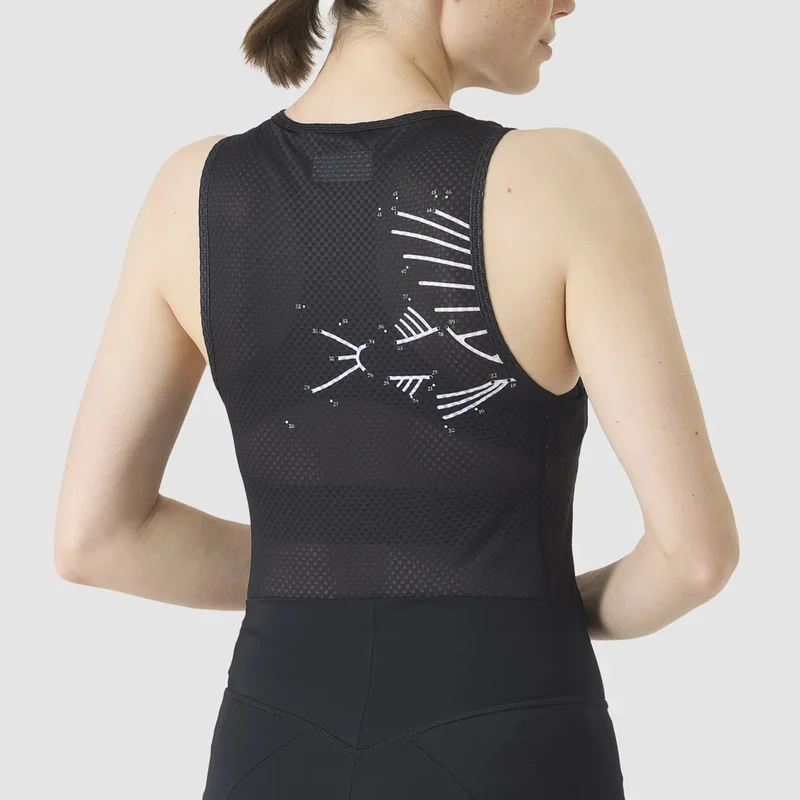 Maglia intima senza maniche donna Cafe du Cycliste Liliane - Nero