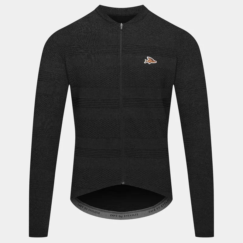 Maglia maniche lunghe Cafe du Cycliste Corinne - Nero