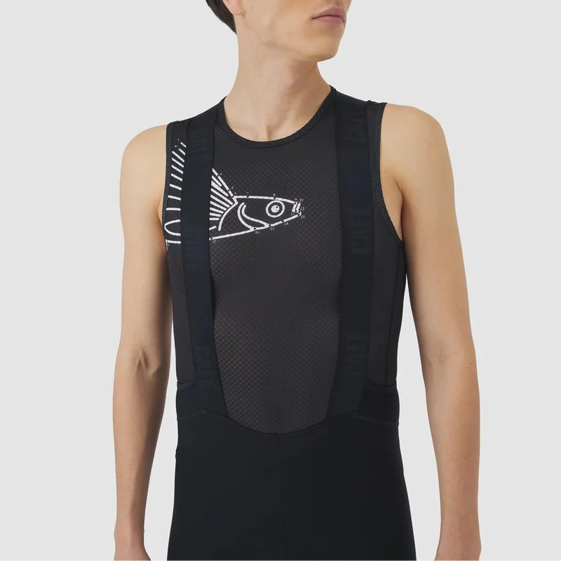 Maglia intima senza maniche Cafe du Cycliste Liliane - Nero