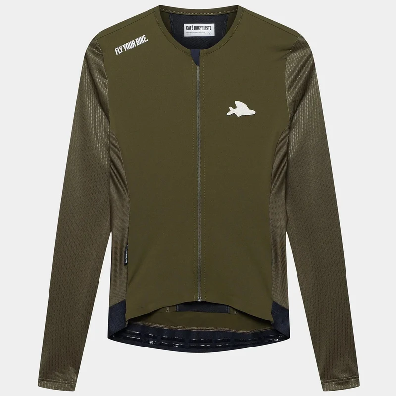 Maglia maniche lunghe Cafe du Cycliste Roxane - Verde