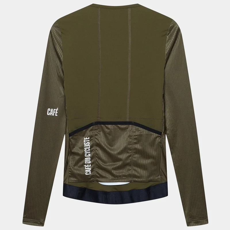 Maglia maniche lunghe Cafe du Cycliste Roxane - Verde