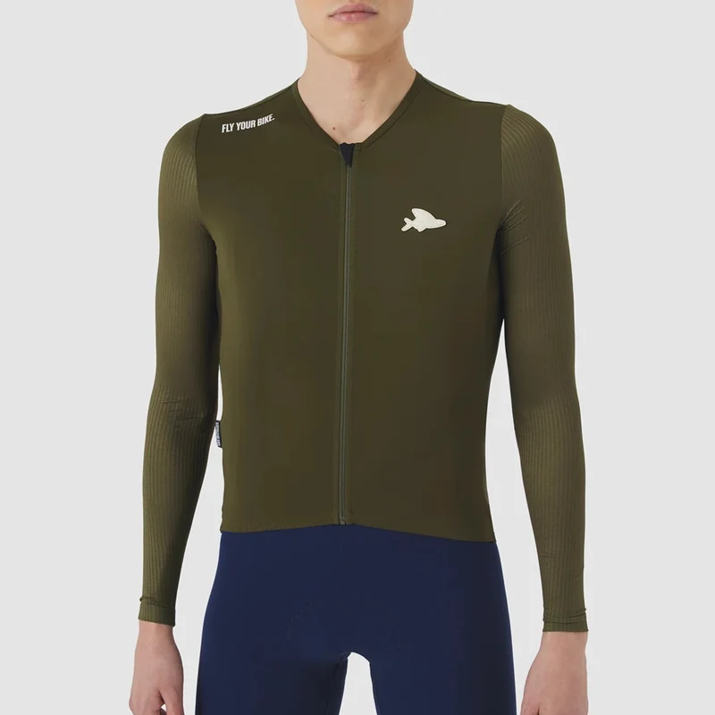 Maglia maniche lunghe Cafe du Cycliste Roxane - Verde