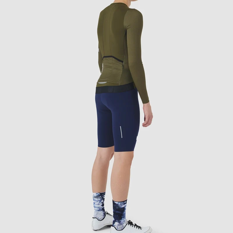 Maglia maniche lunghe Cafe du Cycliste Roxane - Verde