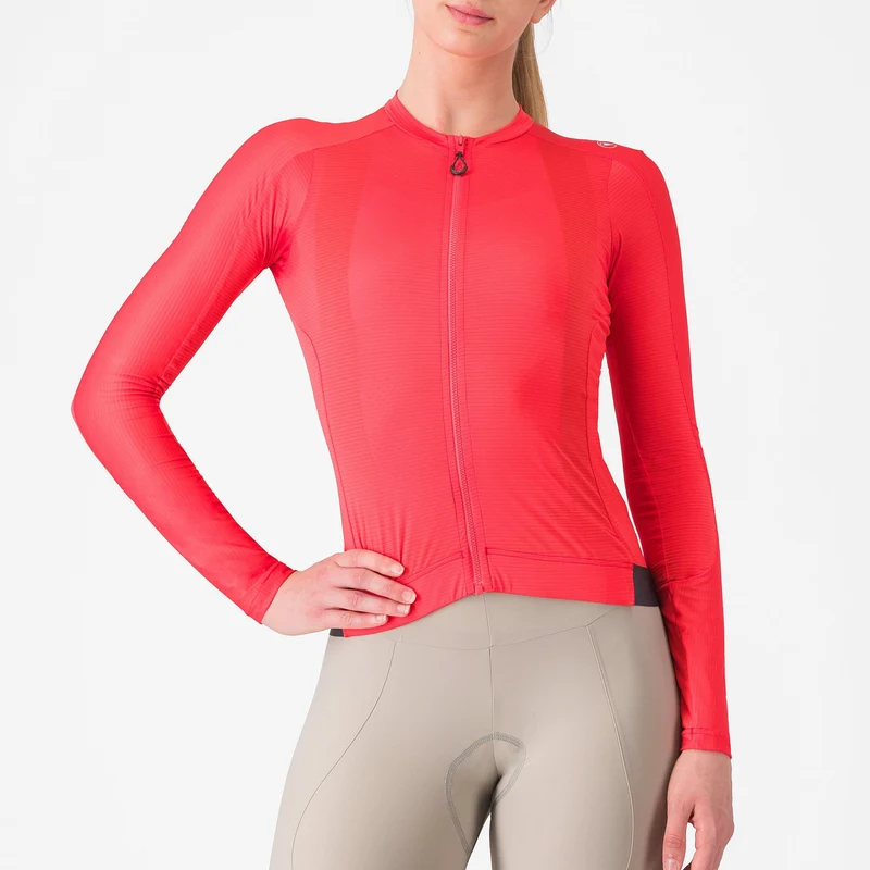 Maglia donna maniche lunghe Castelli Espresso - Rosa