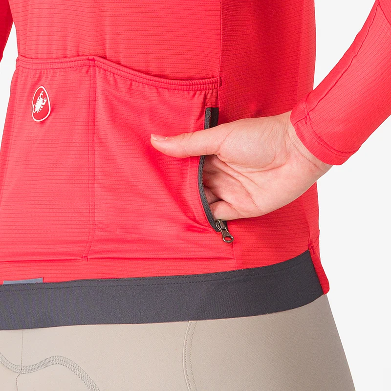 Maglia donna maniche lunghe Castelli Espresso - Rosa
