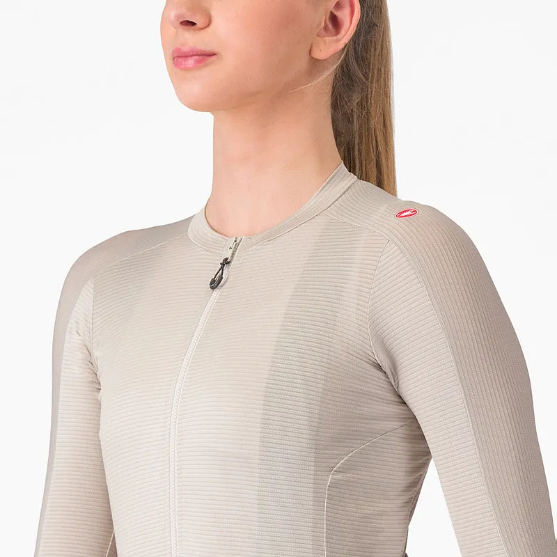 Maglia donna maniche lunghe Castelli Espresso - Beige
