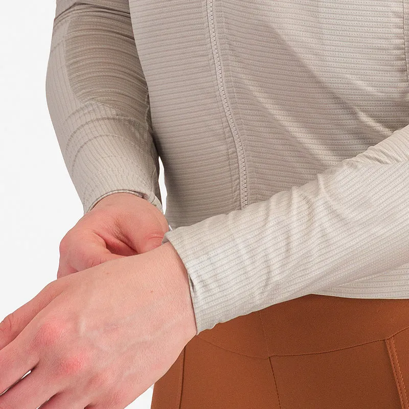 Maglia donna maniche lunghe Castelli Espresso - Beige