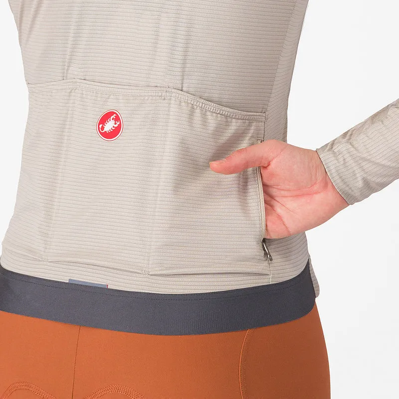 Maglia donna maniche lunghe Castelli Espresso - Beige