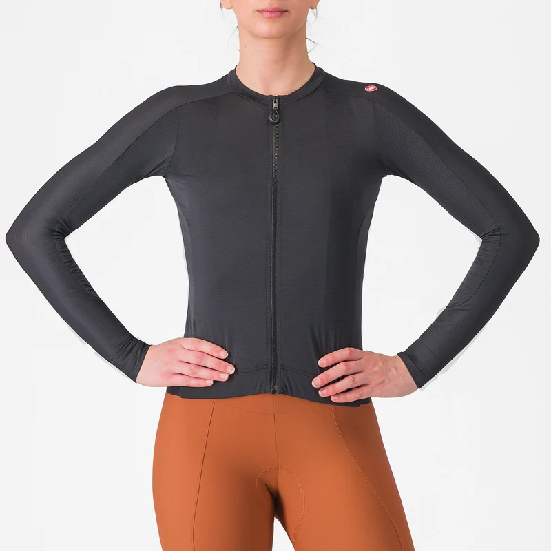 Maglia donna maniche lunghe Castelli Espresso - Nero