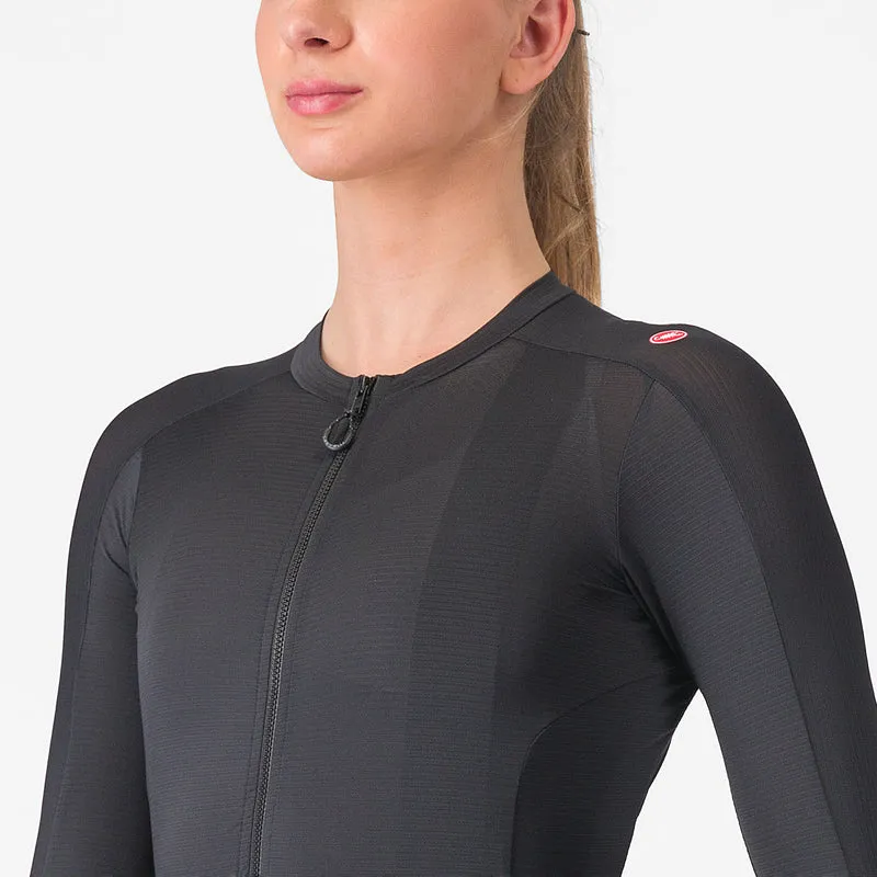 Maglia donna maniche lunghe Castelli Espresso - Nero