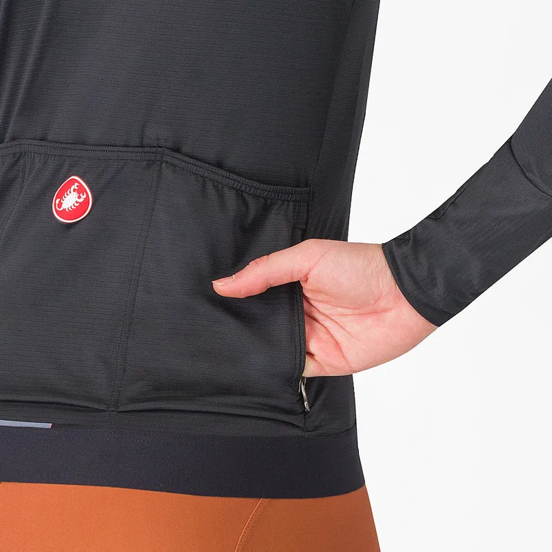 Maglia donna maniche lunghe Castelli Espresso - Nero