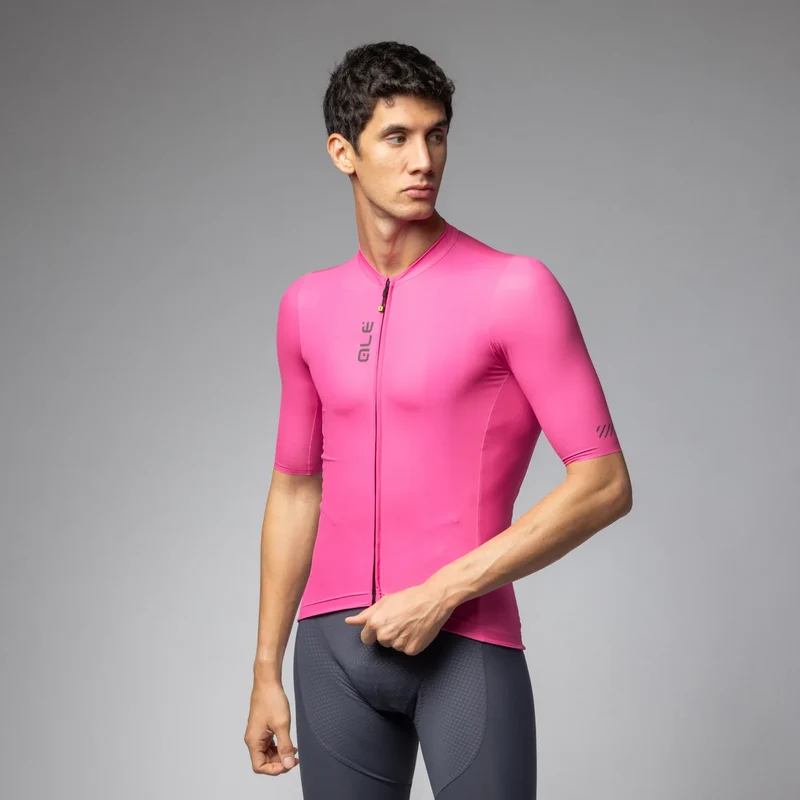 Maglia Ale Pragma Color Block - Fucsia