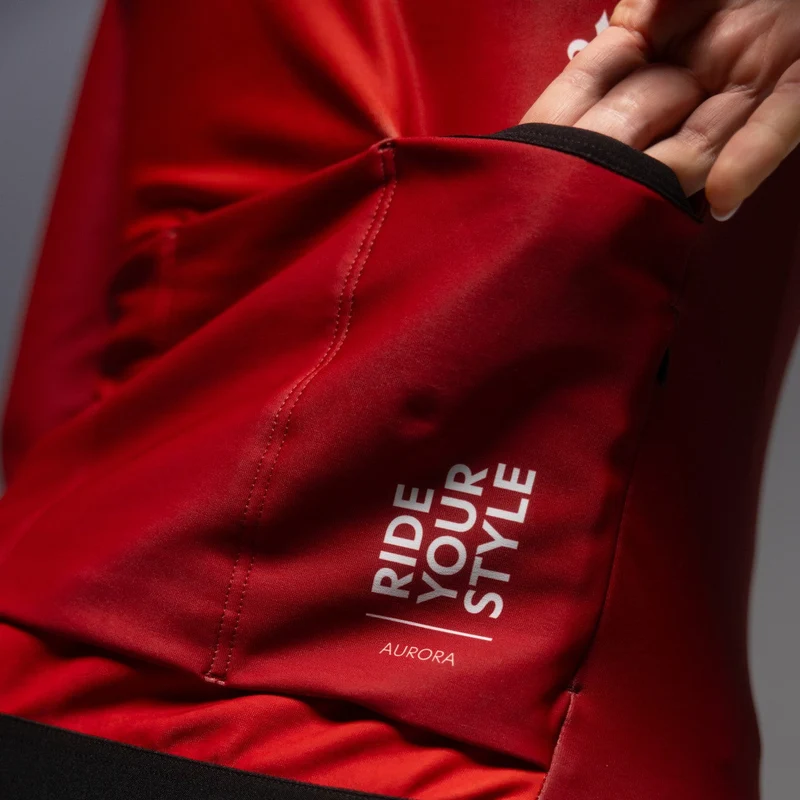 Maglia maniche lunghe Wilier Aurora - Rosso