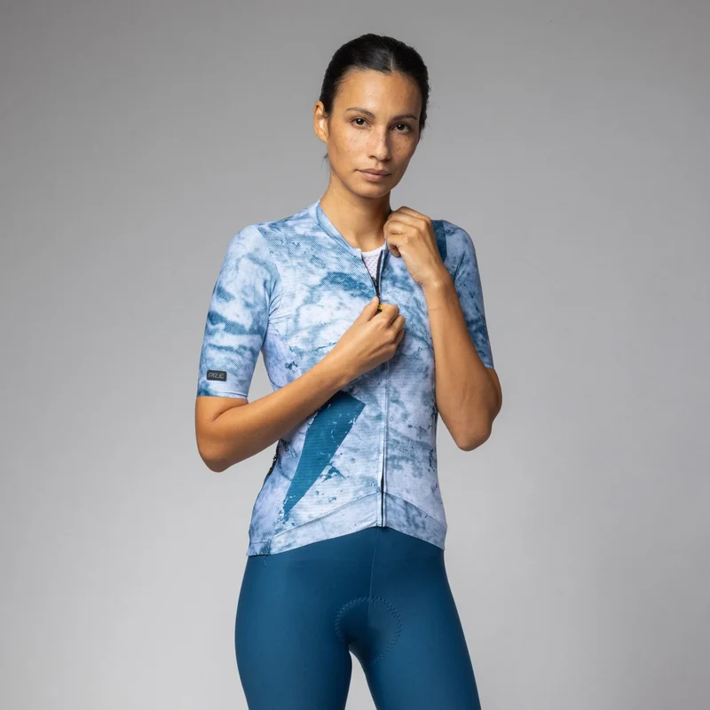 Maglia donna Ale PR-E Marble - Blu