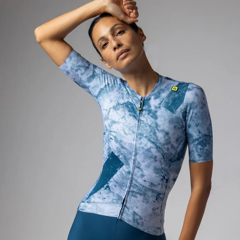 Maglia donna Ale PR-E Marble - Blu