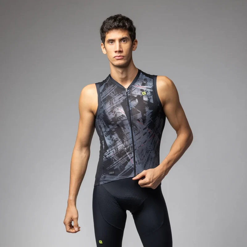 Maglia senza maniche Ale PR-E Mirror - Nero