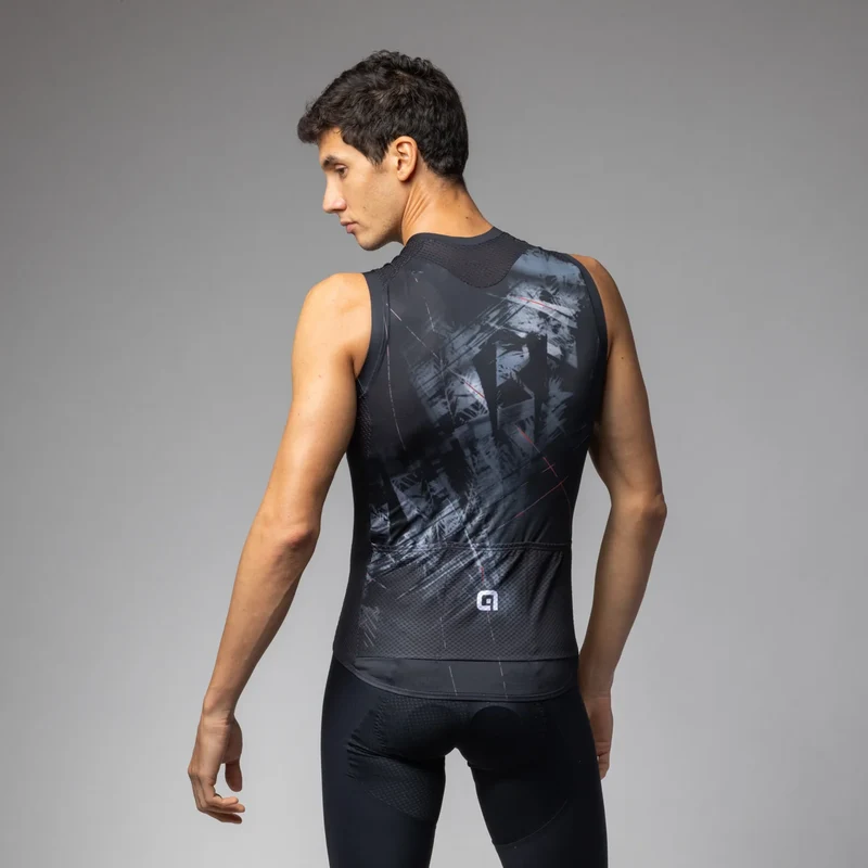 Maglia senza maniche Ale PR-E Mirror - Nero