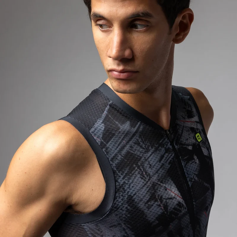 Maglia senza maniche Ale PR-E Mirror - Nero