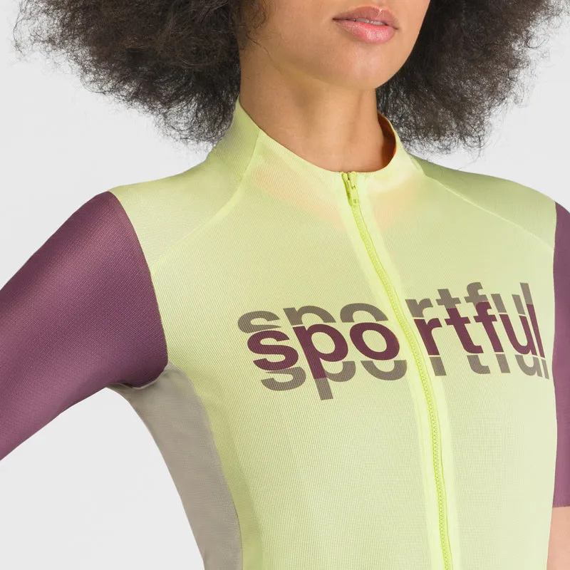 Maglia donna Sportful Supergiara Logo - Giallo