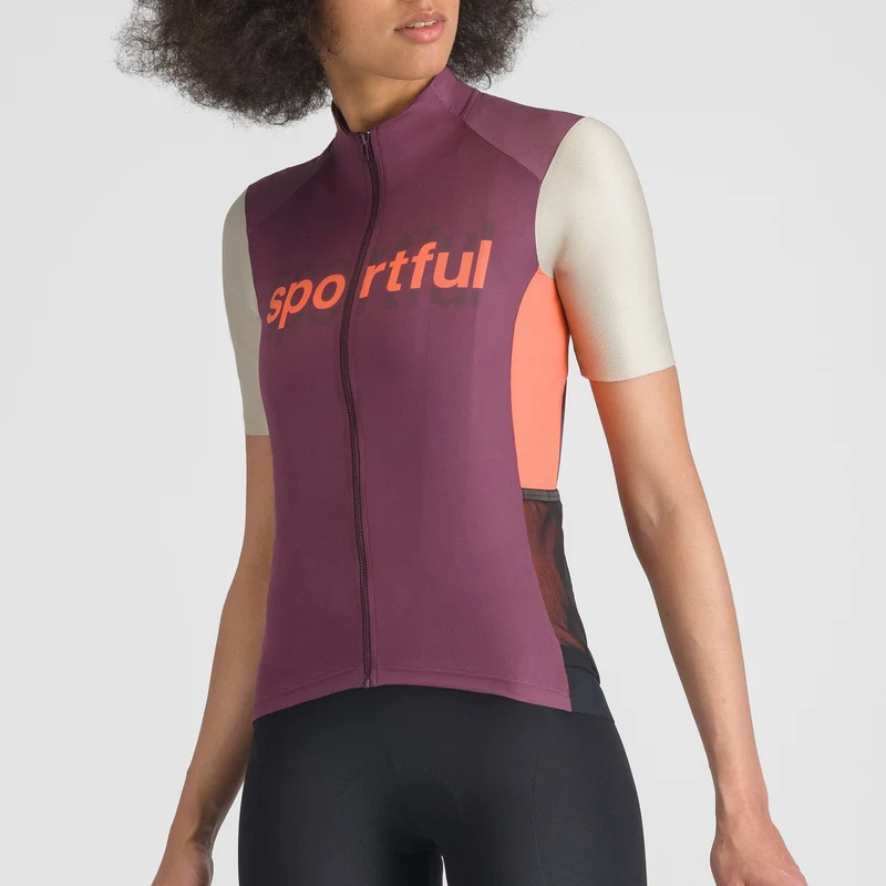 Maglia donna Sportful Supergiara Logo - Bordeaux