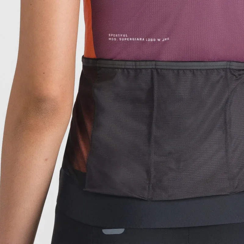 Maglia donna Sportful Supergiara Logo - Bordeaux