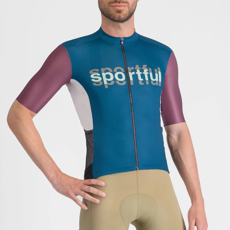 Maglia Sportful Supergiara Logo - Petrolio