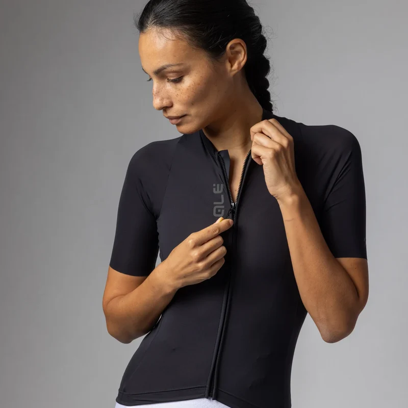 Maglia donna Ale Pragma Color Block - Nero