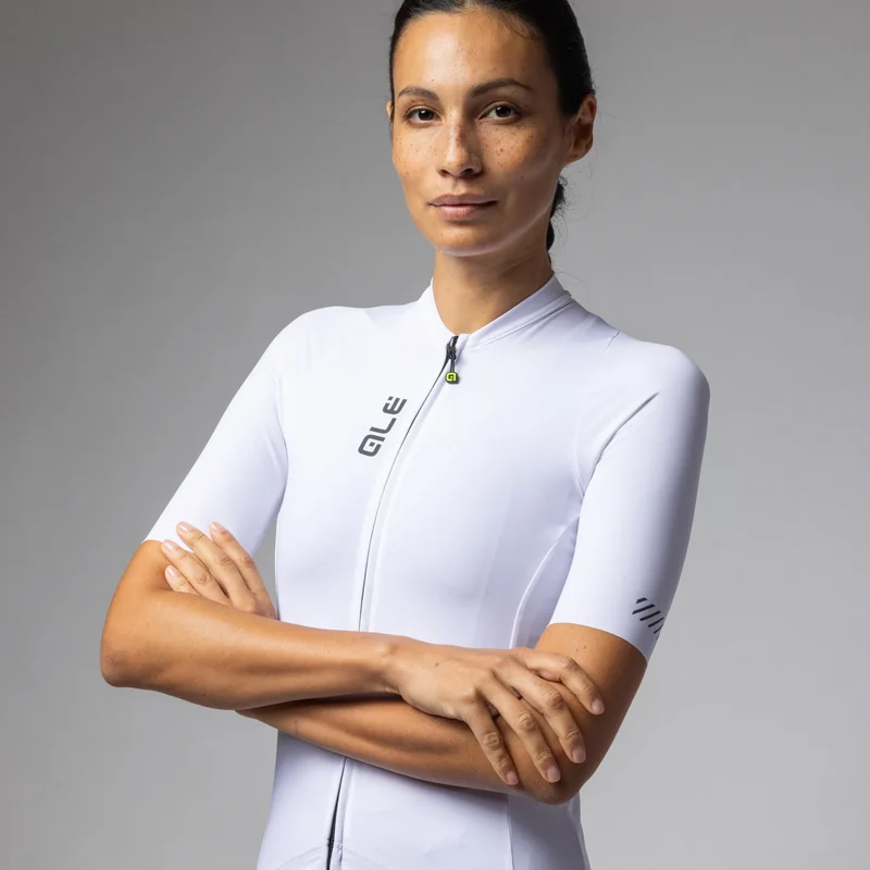 Maglia donna Ale Pragma Color Block - Bianco