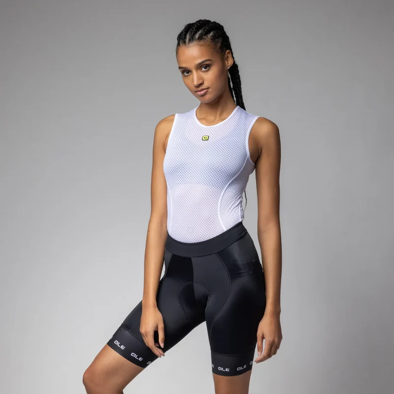 Pantaloncini donna Ale PR-E Strada 2.0 2025 - Nero bianco