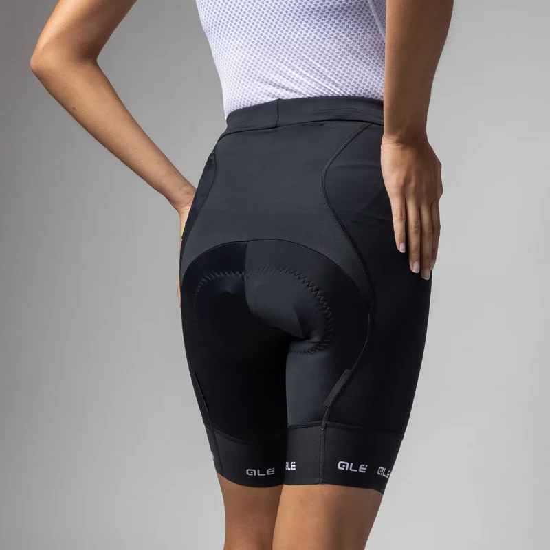 Pantaloncini donna Ale PR-E Strada 2.0 2025 - Nero bianco