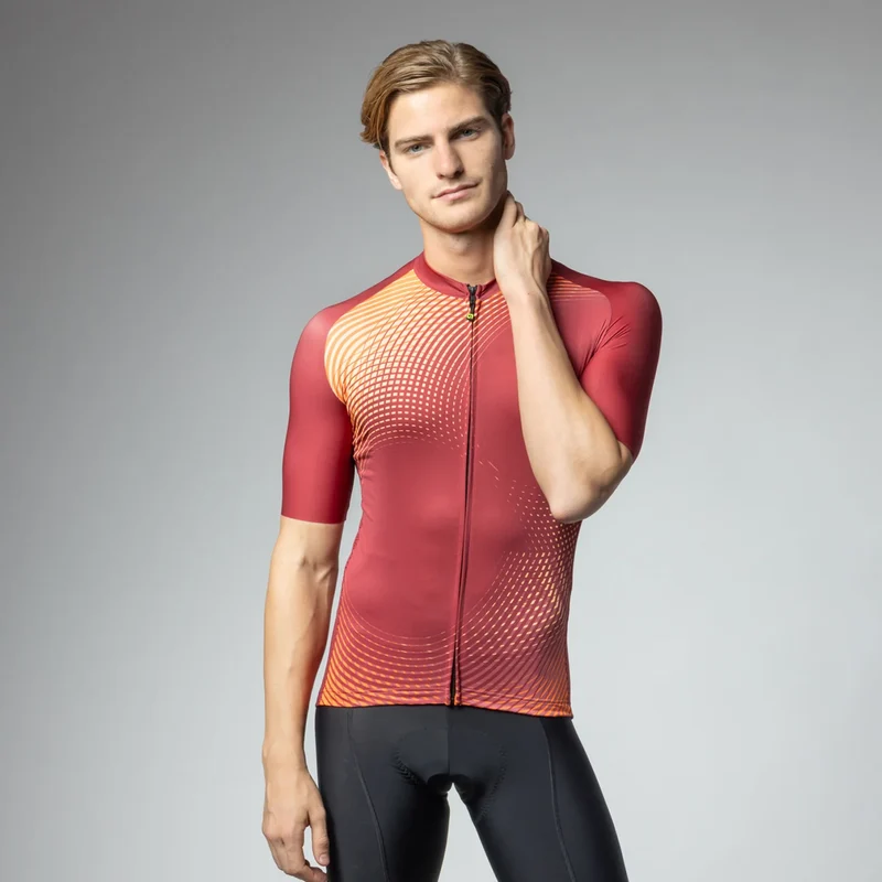Maglia Ale Pragma Optical - Bordeaux