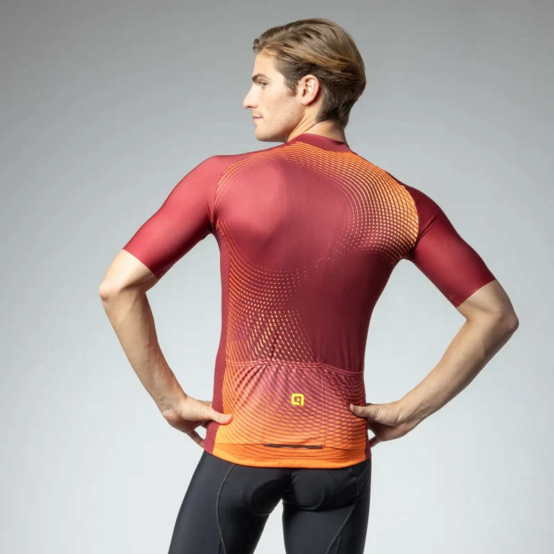 Maglia Ale Pragma Optical - Bordeaux