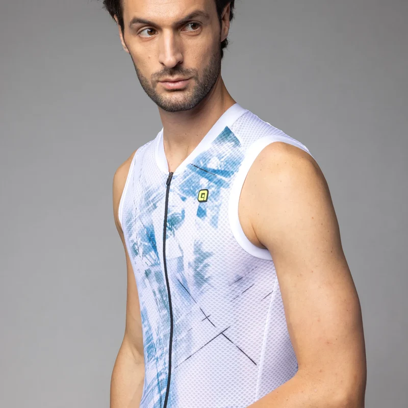 Maglia senza maniche Ale PR-E Mirror - Bianco